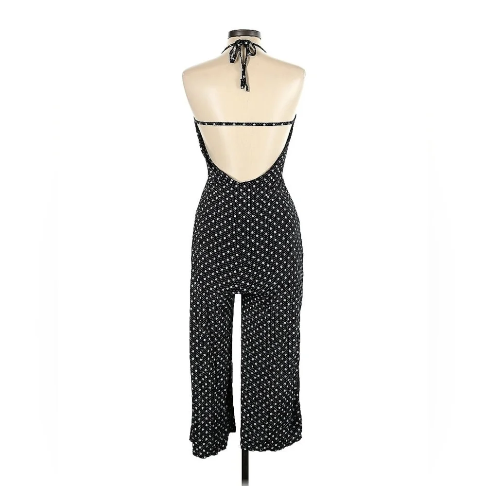 Nasty Gal Black Polka Dot Halter Jumpsuit – Size 10 – NWT - Picture 3 of 6